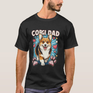 コーギー犬愛好家のためのコーギーダッド Tシャツ
