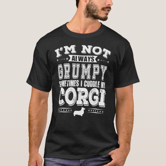 コーギー犬 怒ったコーギーの飼い主 Tシャツ (正面)
