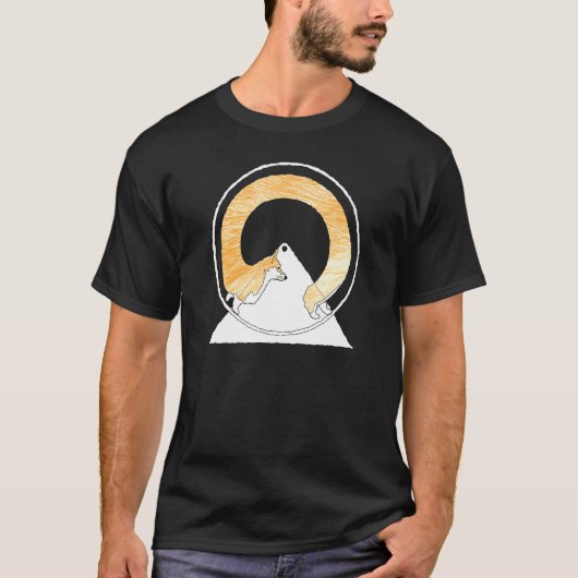 コーギー用トレッドホイール運動 Tシャツ (正面)