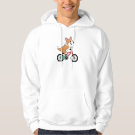 コーギー自転車に乗る パーカ