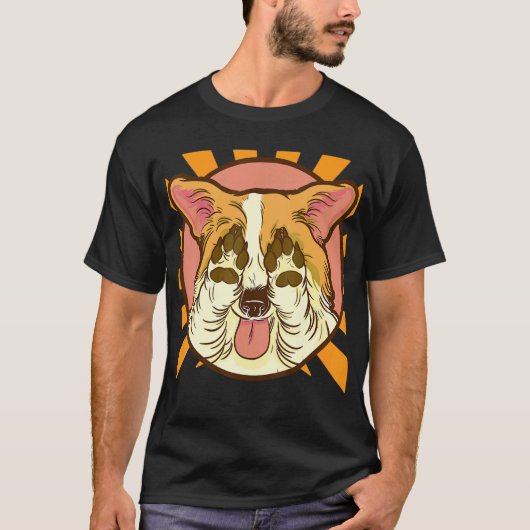 コーギー隠れ Tシャツ (正面)