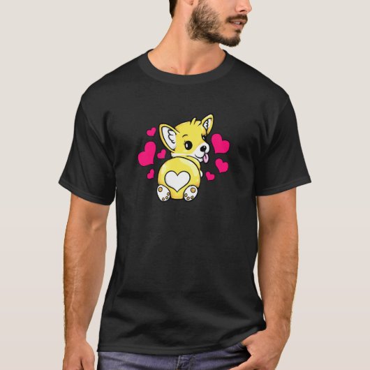 コーギー お尻 コーギーのおしり Tシャツ (正面)