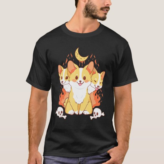 コーギー かわいい ぬいぐるみ 犬 コーギー グッズ Tシャツ (正面)