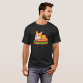 コーギー かわいい 犬 サンドイッチ Tシャツ (正面フル)