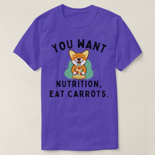 コーギー アニメ ピザ ピザ あなたが欲しい 栄養を食べる 車 Tシャツ (デザイン正面)