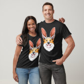 コーギー イースター うさぎ 耳 コーギー Tシャツ (ユニセックス)