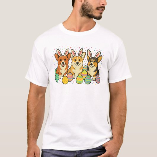 コーギー イースターTシャツ_1 Tシャツ (正面)