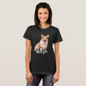 コーギー × ウェルシュ・コーギー 犬 Tシャツ (正面フル)