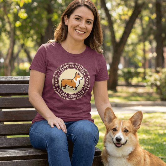 コーギー・クラブ創設メンバー・ユーモア トライブレンドTシャツ
