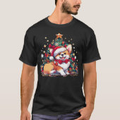 コーギー クリスマスツリー オーバーサイズ Tシャツ (正面)