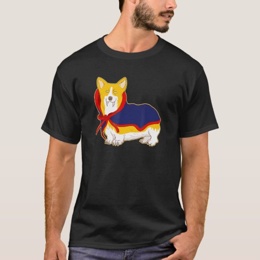 コーギー コスチューム ヴァンパイア Tシャツ (正面)