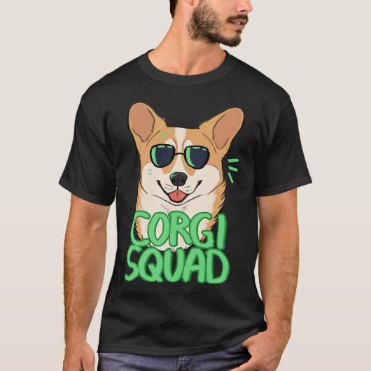 コーギー・スカッド・レッド Tシャツ (正面)