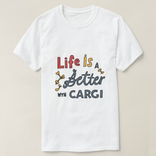 コーギー・ダッド・ティー Tシャツ (デザイン正面)