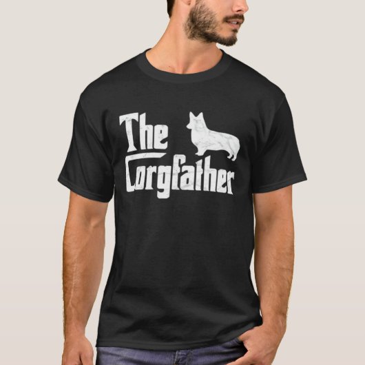 コーギー・ドッグ・ザ・コーギファーザー 楽しいコーギーの愛好家のためのTシャツ G Tシャツ (正面)