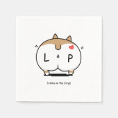 コーギー・ナプキン 飲み物 スタンダードカクテルナプキン (正面)