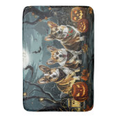 コーギー ハロウィン おばけ バスマット (正面縦)