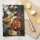 コーギー ハロウィン スプーキー キッチンタオル (四つ折り)