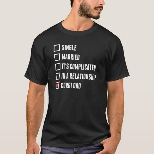 コーギー パパ 犬 お父さん Tシャツ (正面)