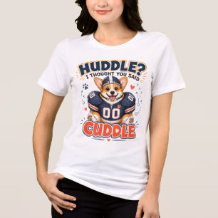 コーギー フットボール ハドル カドル カートゥーン トライブレンドTシャツ