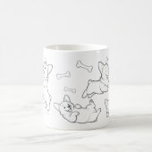 コーギー マグカップ かわいい手描きの犬 コーヒー マグ (中央)