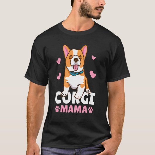 コーギー・ママと犬 Tシャツ (正面)