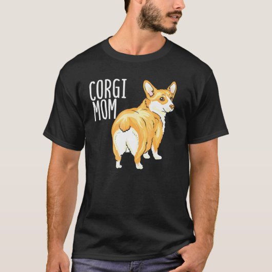 コーギー ママ かわいい犬 ペットオーナー 保護 Tシャツ (正面)