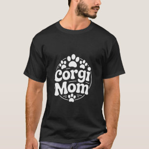 コーギー ママ かわいい 肉球 プリント 犬好き デザイン Tシャツ