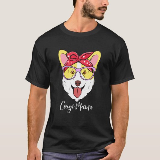 コーギー ママ 愛してる コーギー 母 Tシャツ (正面)