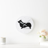 コーギー 掛け時計 Welsh Corgi clock ラウンド壁時計 (ホーム)
