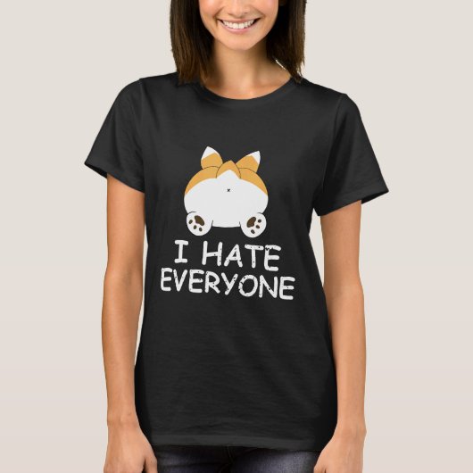 コーギー 犬のためのみんな嫌い Tシャツ (正面)