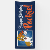 コーギー、犬のスーパーヒーロー! 横断幕 (縦)