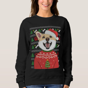 コーギー 犬のホリデー クリスマス Xmas リラックスフィット スウェットシャツ