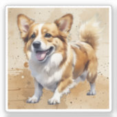 コーギー 犬 ペット 動物 シール (正面)