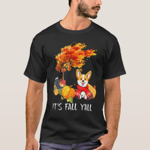 コーギー 秋 紅葉 ハロウィン Tシャツ