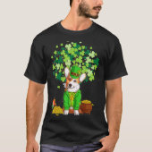 コーギー 聖パトリックの日の妖精帽子 コーギー Tシャツ (正面)