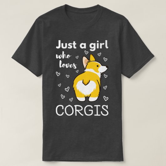 コーギーIIを愛する女の子 Tシャツ (デザイン正面)