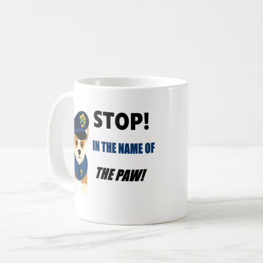 コーギーK9の単位のかわいい警察は襲います コーヒーマグカップ (正面左)