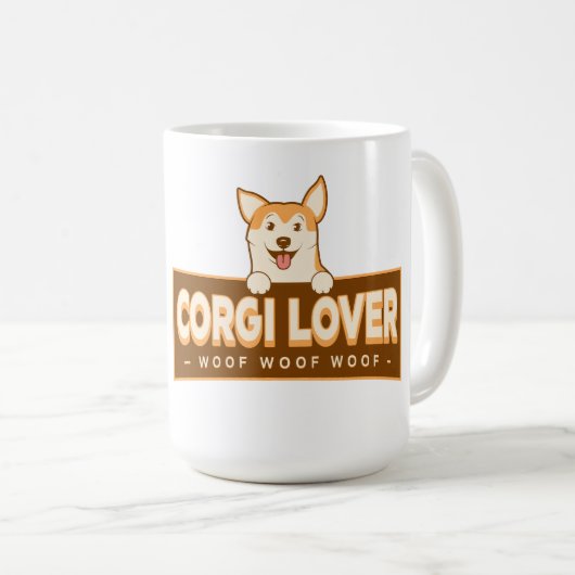 コーギーLOVER コーヒーマグカップ (正面右)