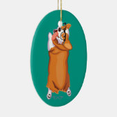 コーギーSploot セラミックオーナメント (右)