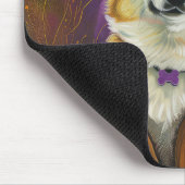 コーギ不気味ドグハロウィーンウィッチカボチャ マウスパッド (コーナー)