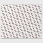 コーギ住江水の色パターン ラッピングペーパー (フラット)