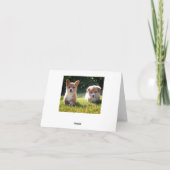 コーギ子犬ノートカード カード (裏面)