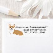 コーギ差出人住所ラベル – かわいいコーギデザイン ラベル (インサイチュ)