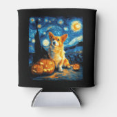 コーギ愛犬家ズ絵を描のファン・ゴッホ星空の夜 缶クーラー (正面)