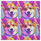 コーギ明るいはっきりした色 ファブリック (見本)