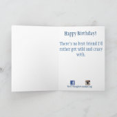 コーギ最高のフレンド誕生日カード カード (内部)