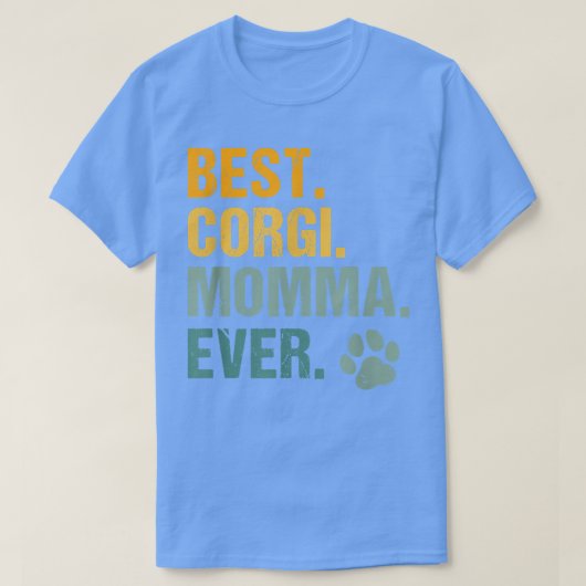 コーギ最高のママエバーヴィンテージドッグポーパピーキッドモ Tシャツ (デザイン正面)