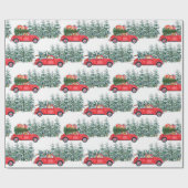 コーギ来スのクリスマスの家 – パターン ラッピングペーパー (フラット)