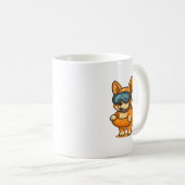 コーギ浮きマグカップ | かわいいサマードッグ飲み物用品 コーヒーマグカップ (正面右)