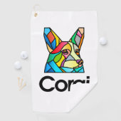 コーギ犬のオーナーペンブロークメンズウェルシュコーギーメンズ ゴルフタオル (インサイチュ)